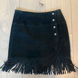 Vintage Patricia Wolfe Texas suede skirt